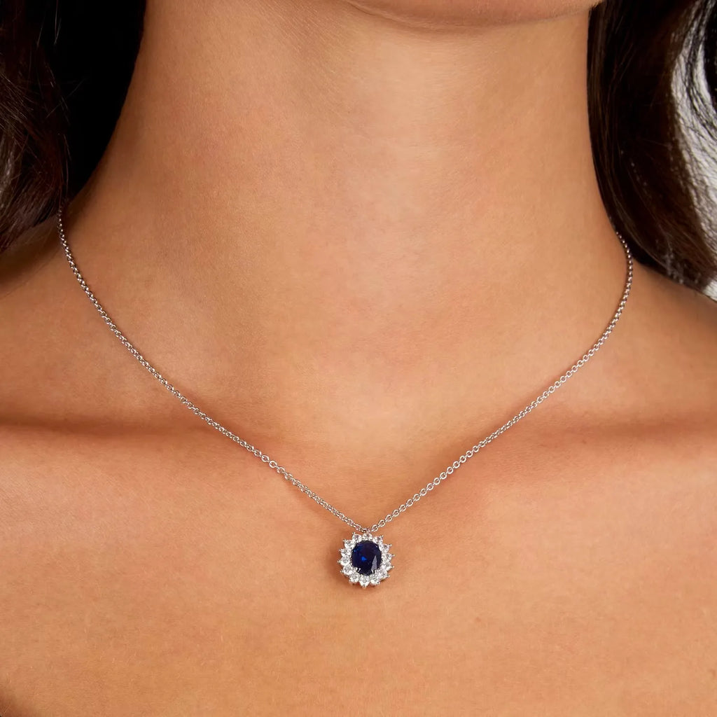 Collana Morellato donna argento con pendente blu