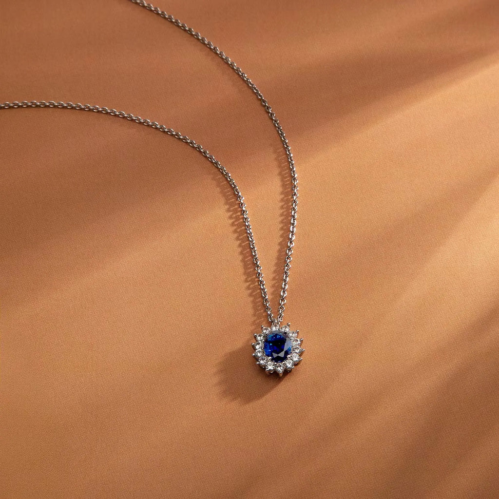 Collana Morellato donna argento con pendente blu