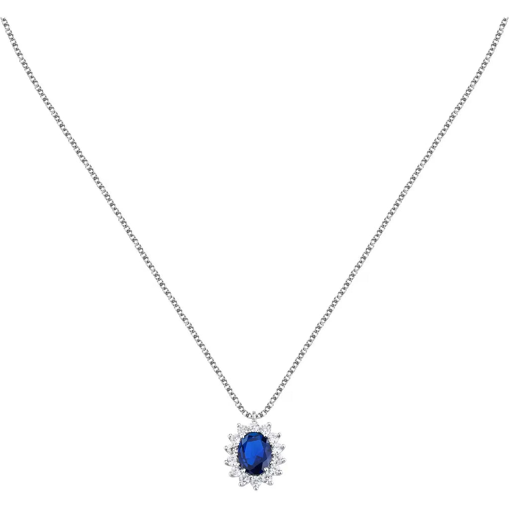 Collana Morellato donna argento con pendente blu