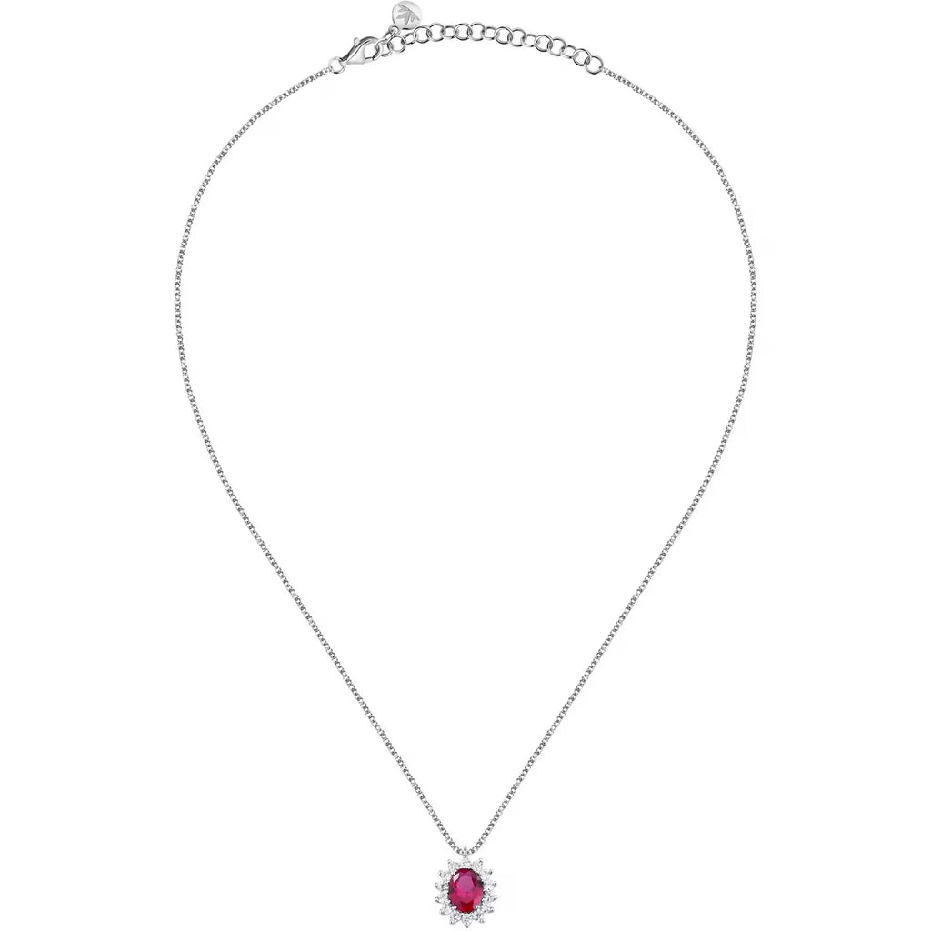 Collana Morellato donna argento con pendente rosso