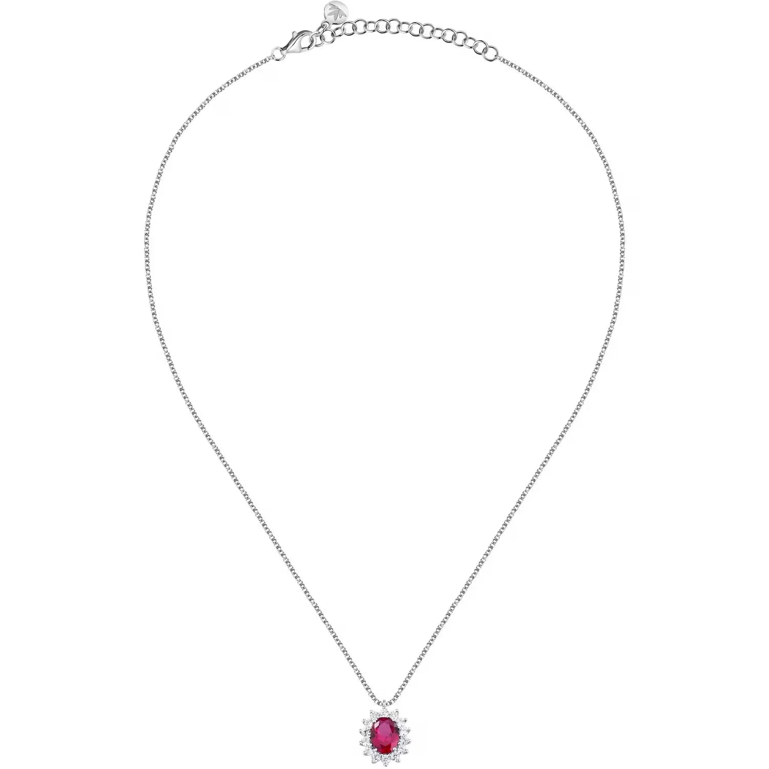 Collana Morellato donna argento con pendente rosso