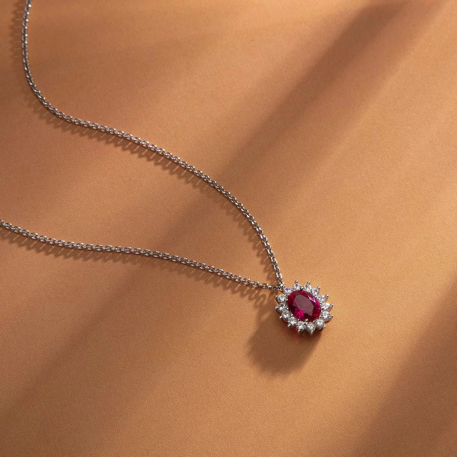 Collana Morellato donna argento con pendente rosso