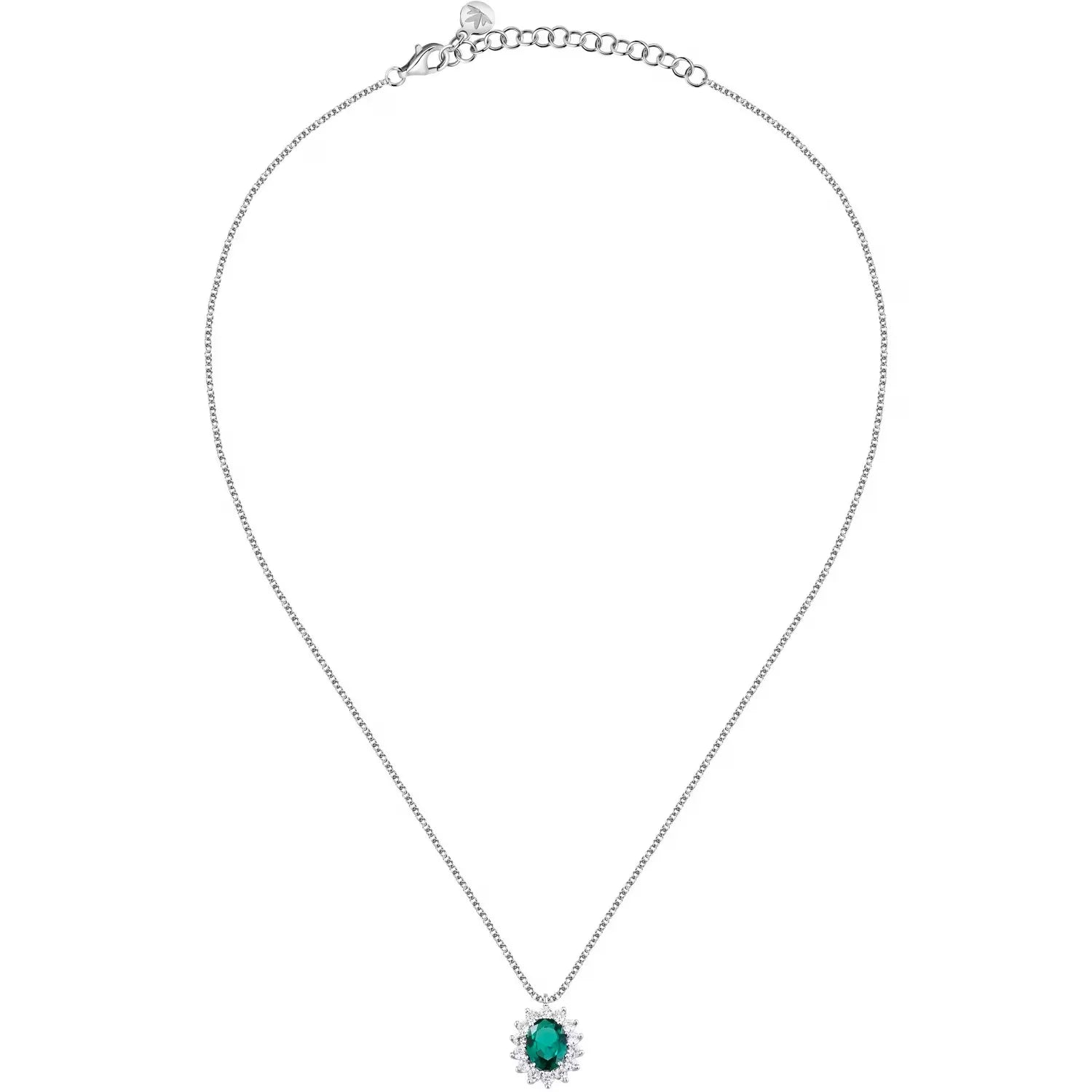 Collana Morellato donna argento con pendente verde