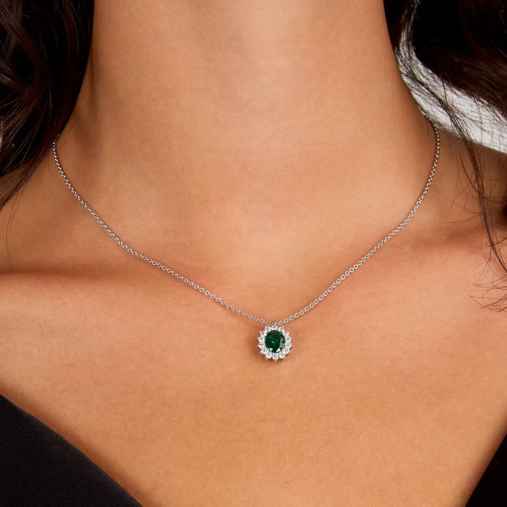 Collana Morellato donna argento con pendente verde