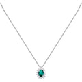 Collana Morellato donna argento con pendente verde