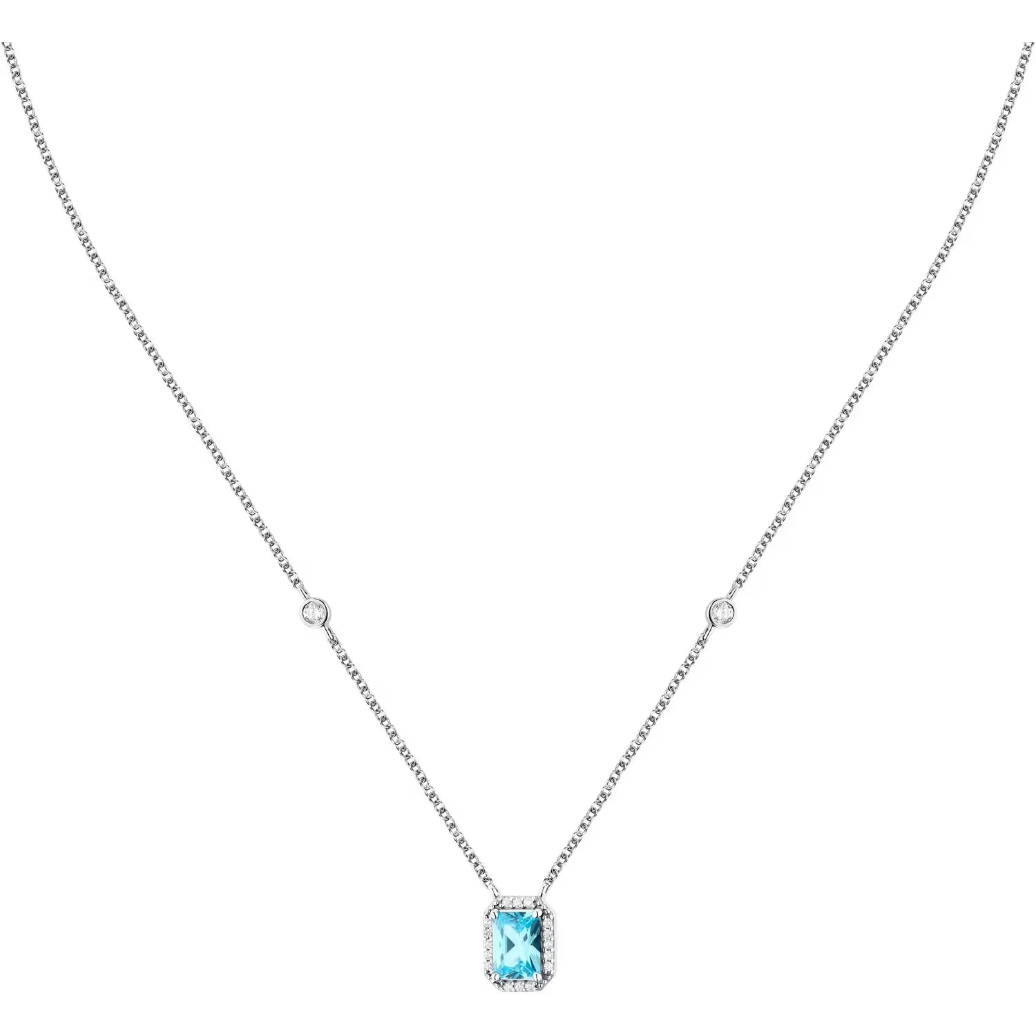 Collana Morellato in argento con pendente azzurro SAIW315