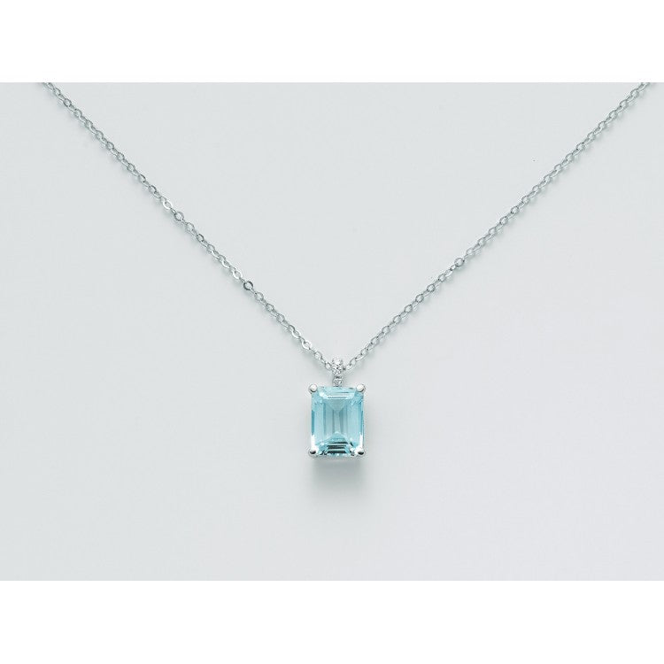 Collana Oro Yukiko cld4110yx con Topazio azzurro e diamanti