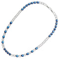 Collana Ottaviani donna con zirconi bianchi e blu