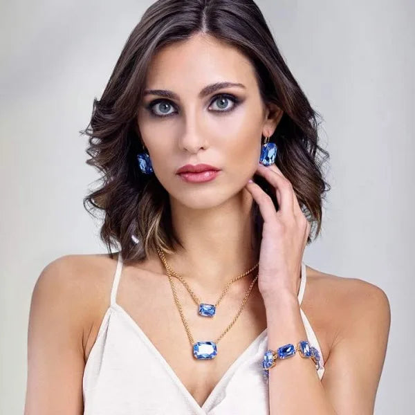 Orecchini donna Ottaviani con pietra blu 500940o