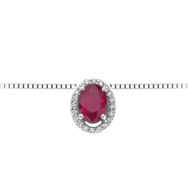 Collana Pendente donna marca DonnaOro Rubino e diamanti DHPR9853.007