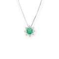 Collana Pg Gioielli donna con pendente smeraldo e diamanti
