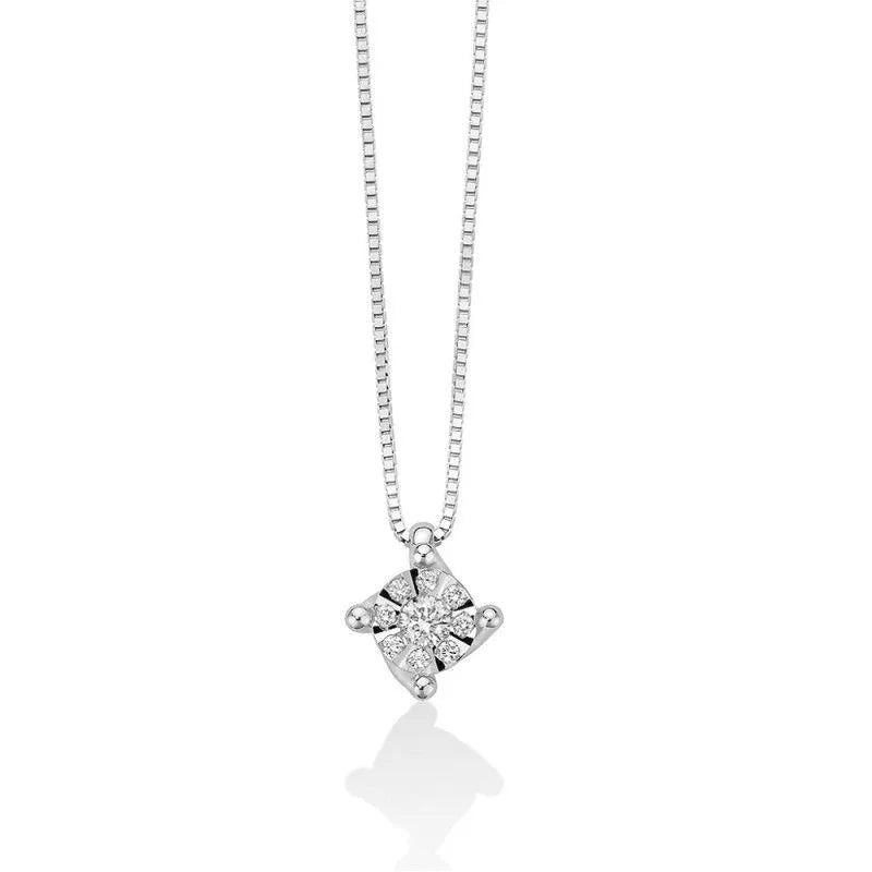 Collana Punto Luce in oro bianco 750 Yukiko cld4104y