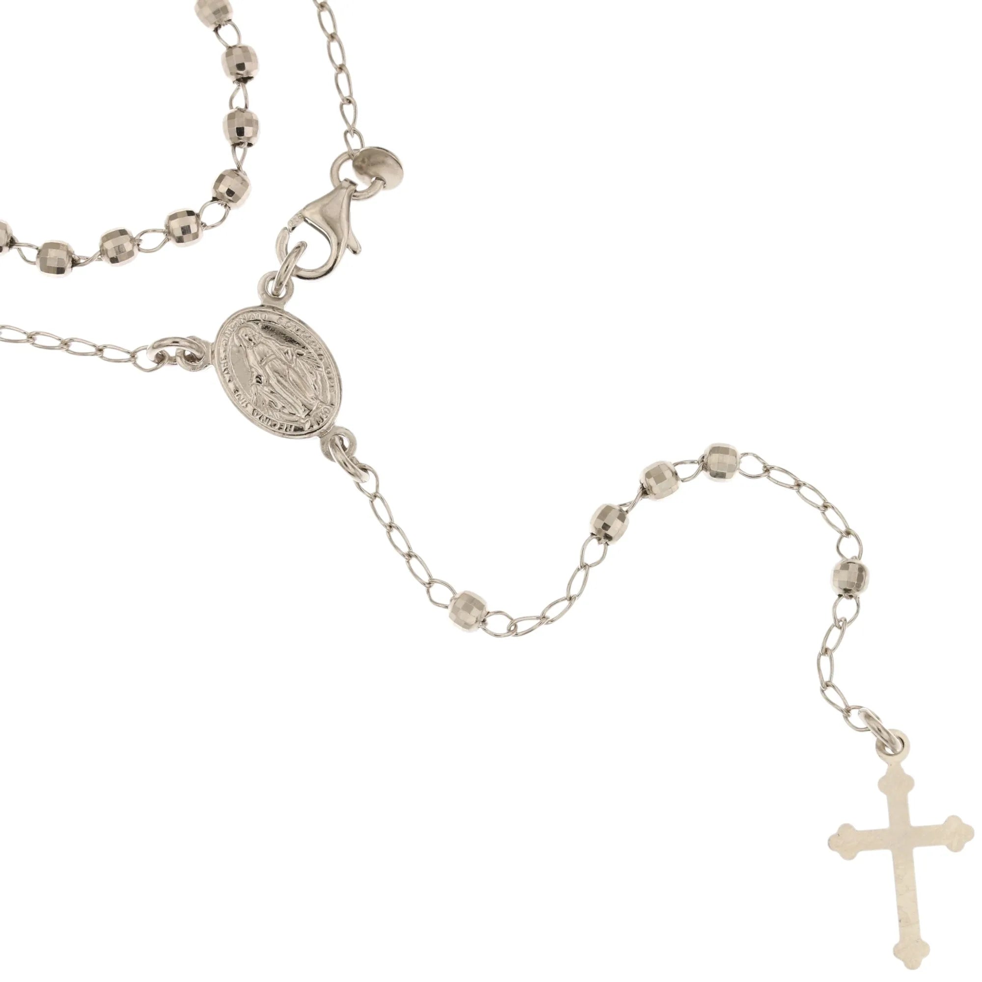 Collana Rosario in argento 45 cm unisex