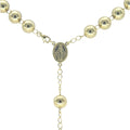 Vergoldete Rosenkranzkette, 80 cm, Unisex
