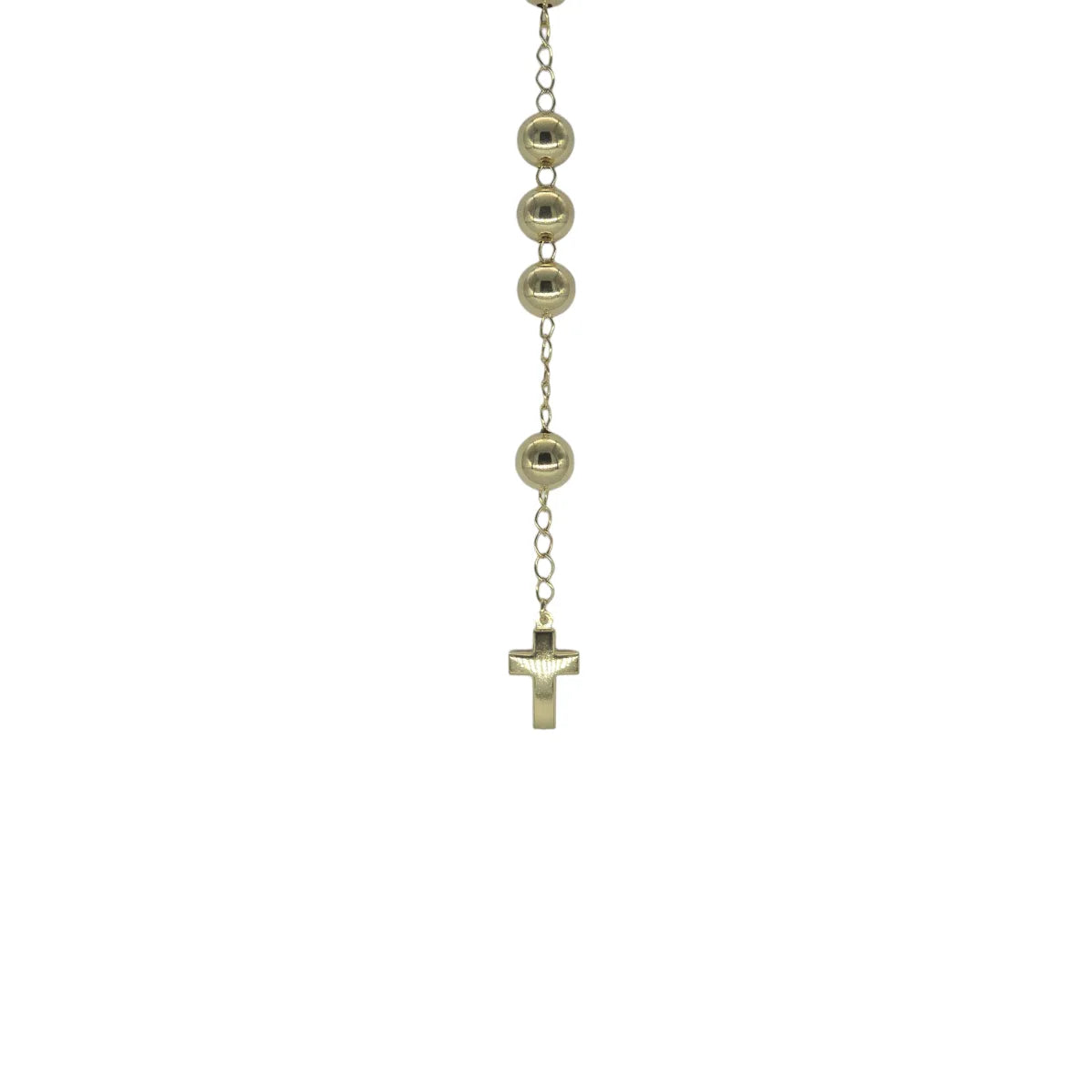 Collana Rosario in argento dorato 80 cm Unisex