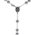 Collana Rosario in argento lunghezza 66 cm Unisex