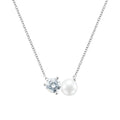 Stroili Damenhalskette aus Silber mit Perle und Zirkonia