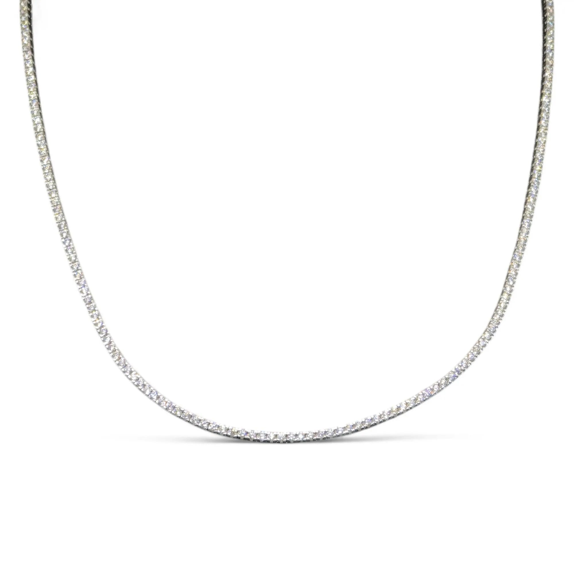 Collana Tennis da Donna in Oro 18kt con Zirconi – Girocollo Elegante