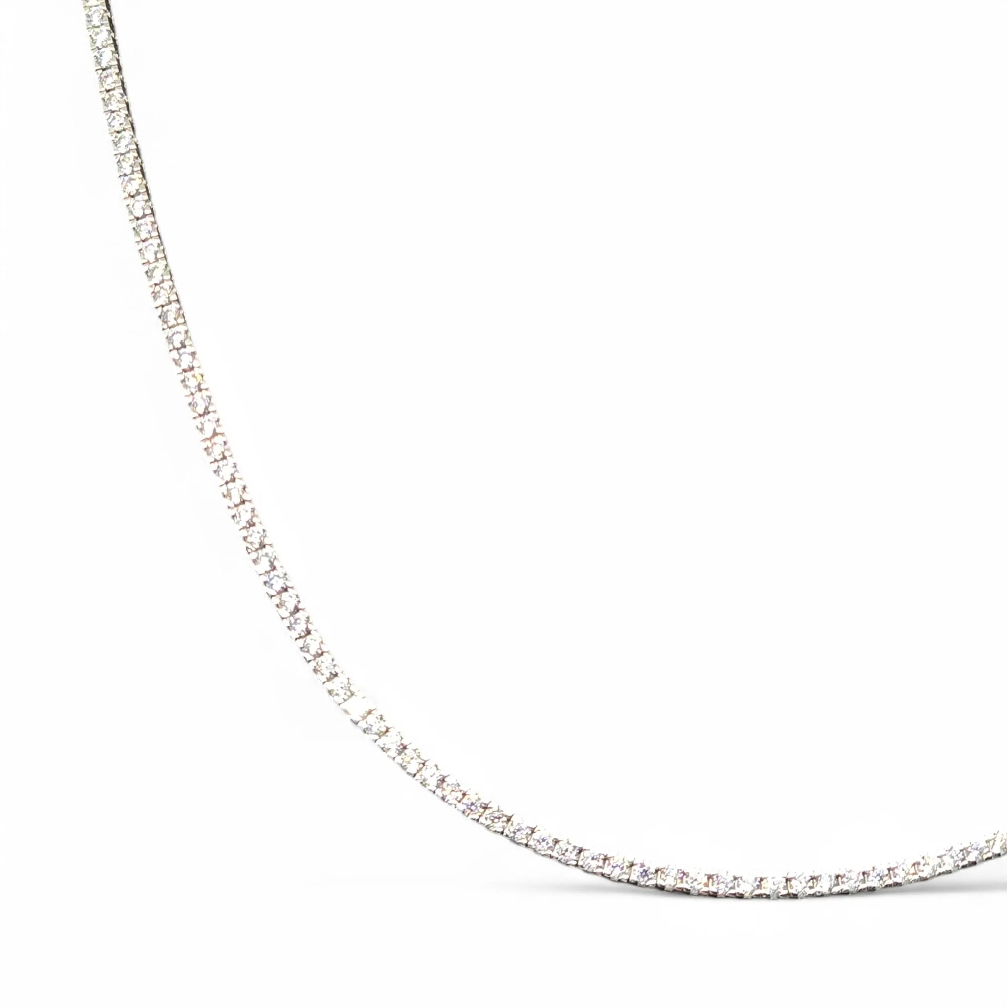 Collana Tennis da Donna in Oro 18kt con Zirconi – Girocollo Elegante