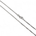 Collana Unisex in oro bianco 18 carati con maglia laser doppia 50cm