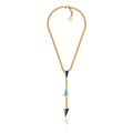 Collana Unoaerre donna a Y con smalto blu e azzurro 2289