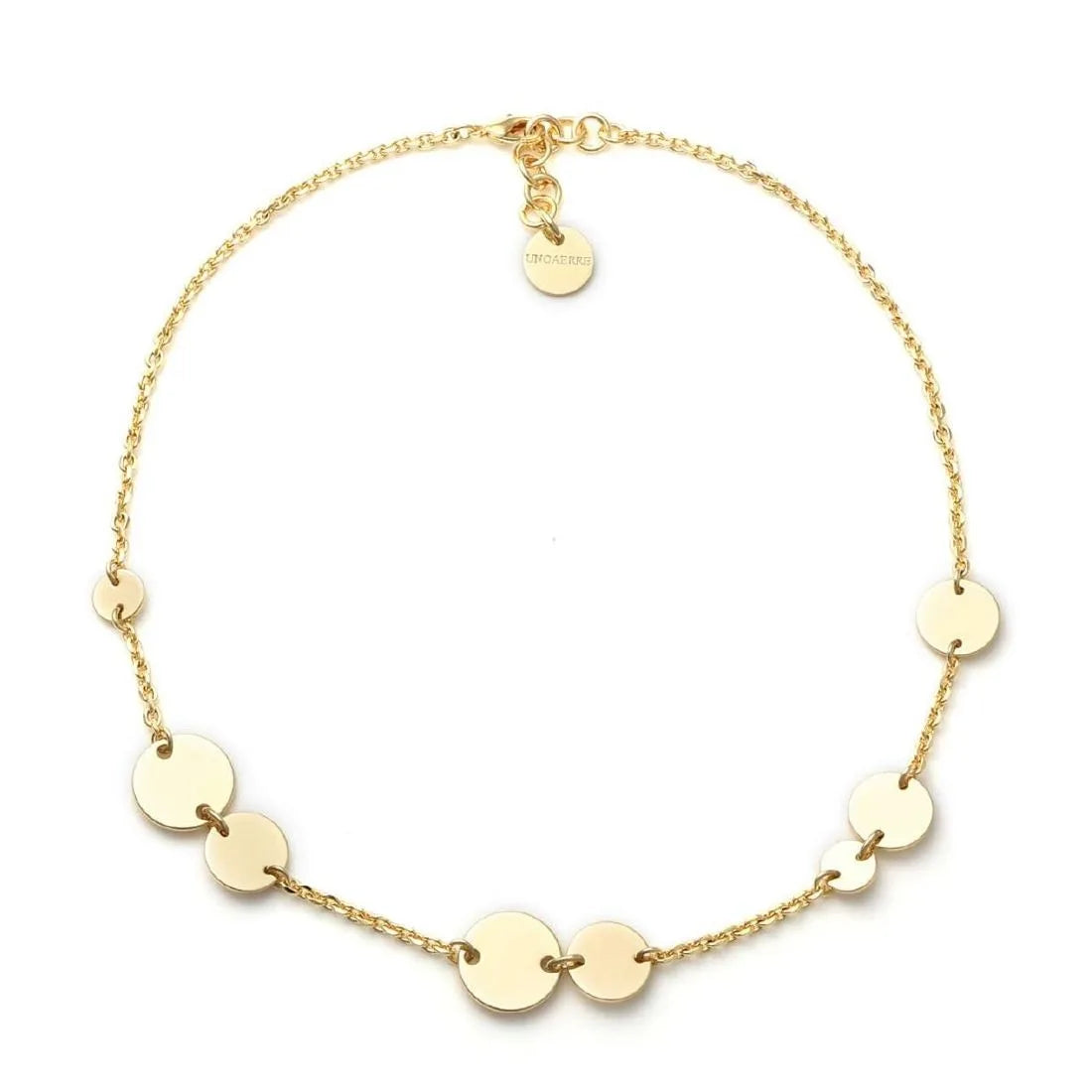 Collana Unoaerre donna a catenella con cerchi in bronzo giallo 2583