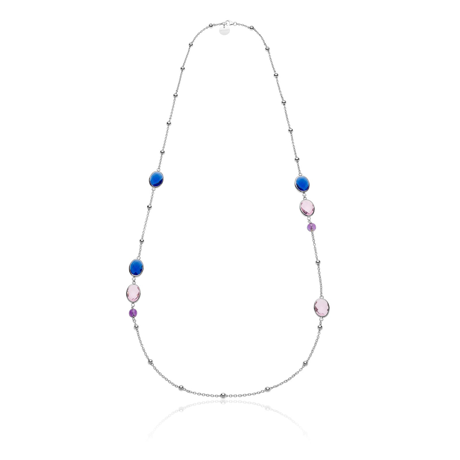 Collana Unoaerre donna chanel pietre rosa e blu 2256
