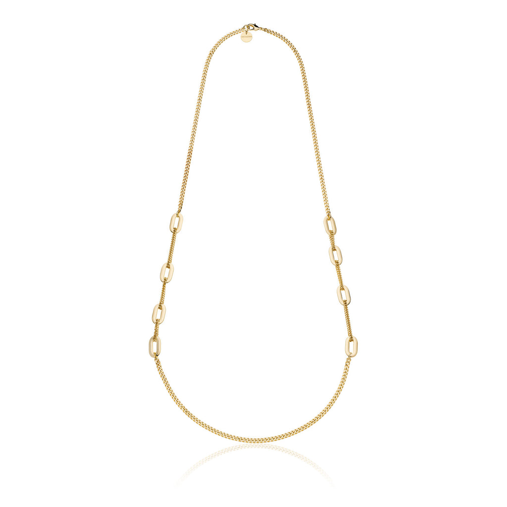 Collana Unoaerre donna lunga maglie ovali alternate 2376