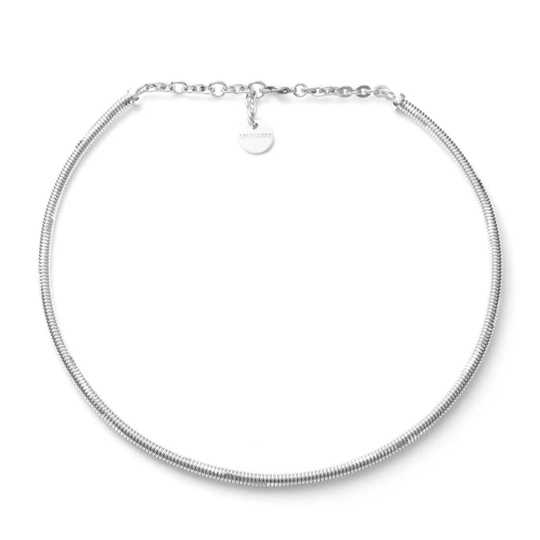 Collana Unoaerre donna rigida girocollo tubo gas colore argento 2573