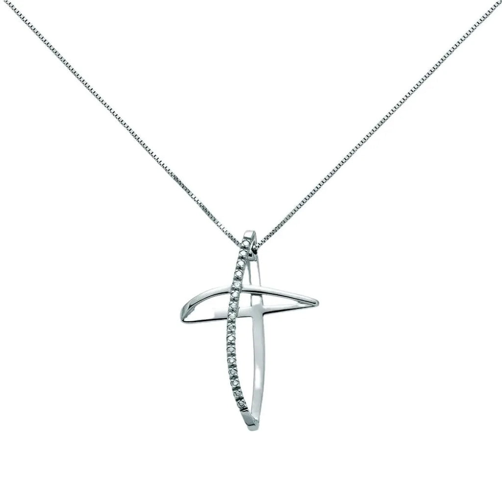 Collana Yukiko croce oro e diamanti cld4228y