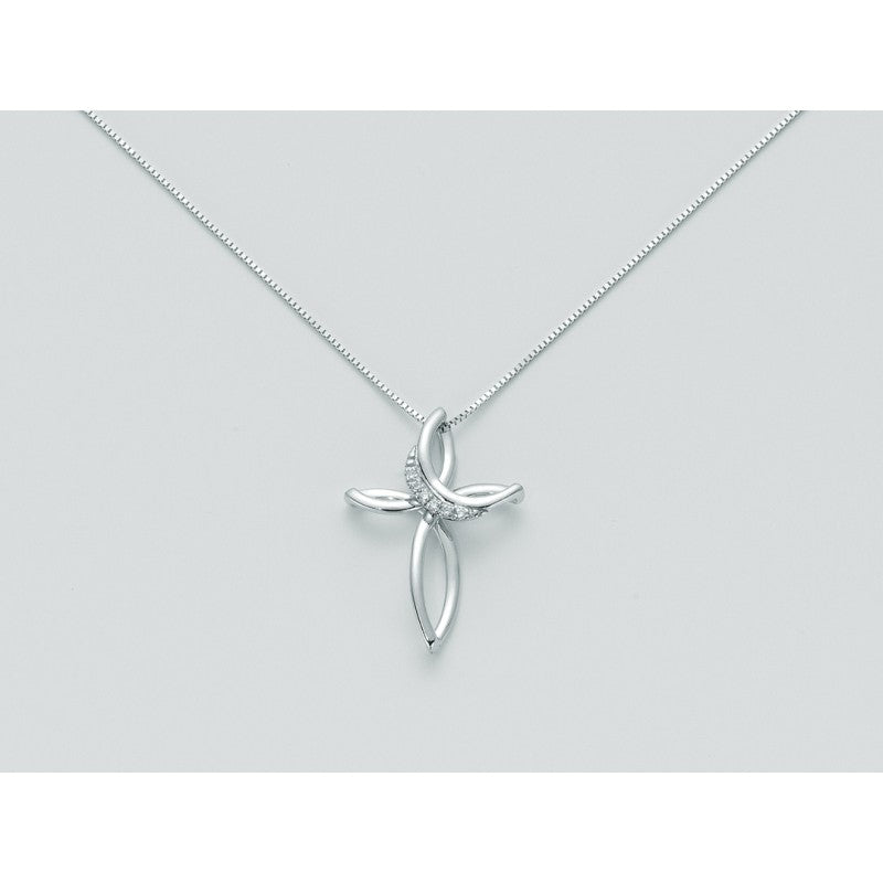 Collana Yukiko croce pendente con diamanti cld2258y