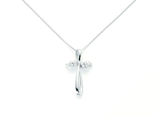 Collana Yukiko croce pendente con diamanti cld3672y
