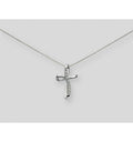 Collana in oro Yukiko croce pendente con diamanti cld745y