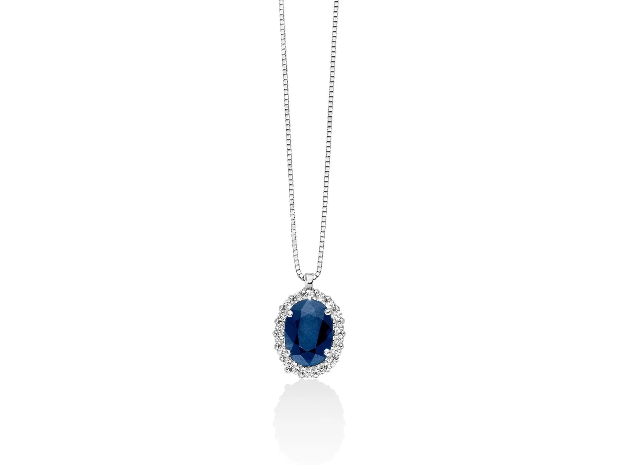 Collana Yukiko donna in oro con zaffiro e diamanti CLD4093Y