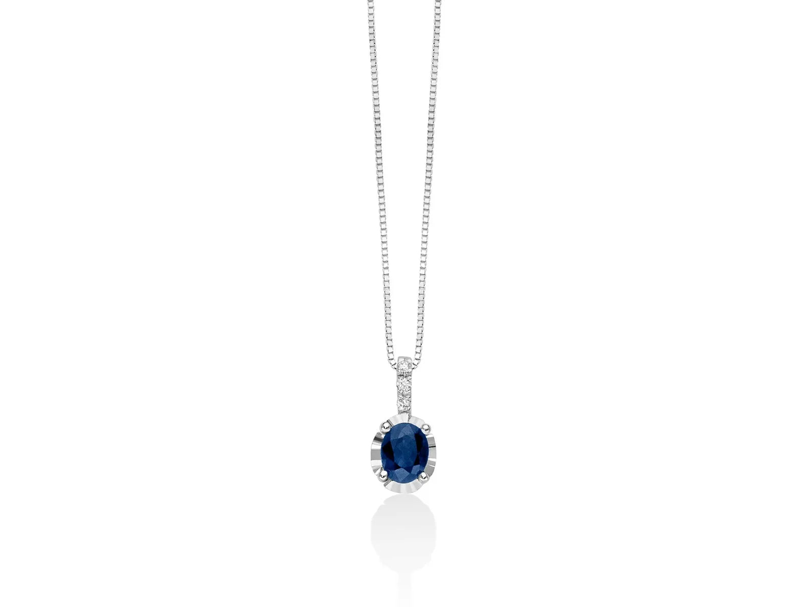 Yukiko Damen Halskette aus Gold mit Saphir und Diamanten CLD4194Y