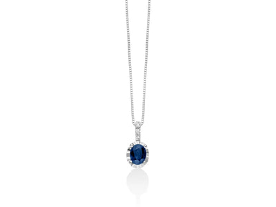 Collier Yukiko femme en or avec saphir et diamants CLD4194Y