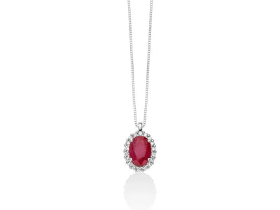 Collana Yukiko donna oro con rubino e diamanti  CLD4102Y