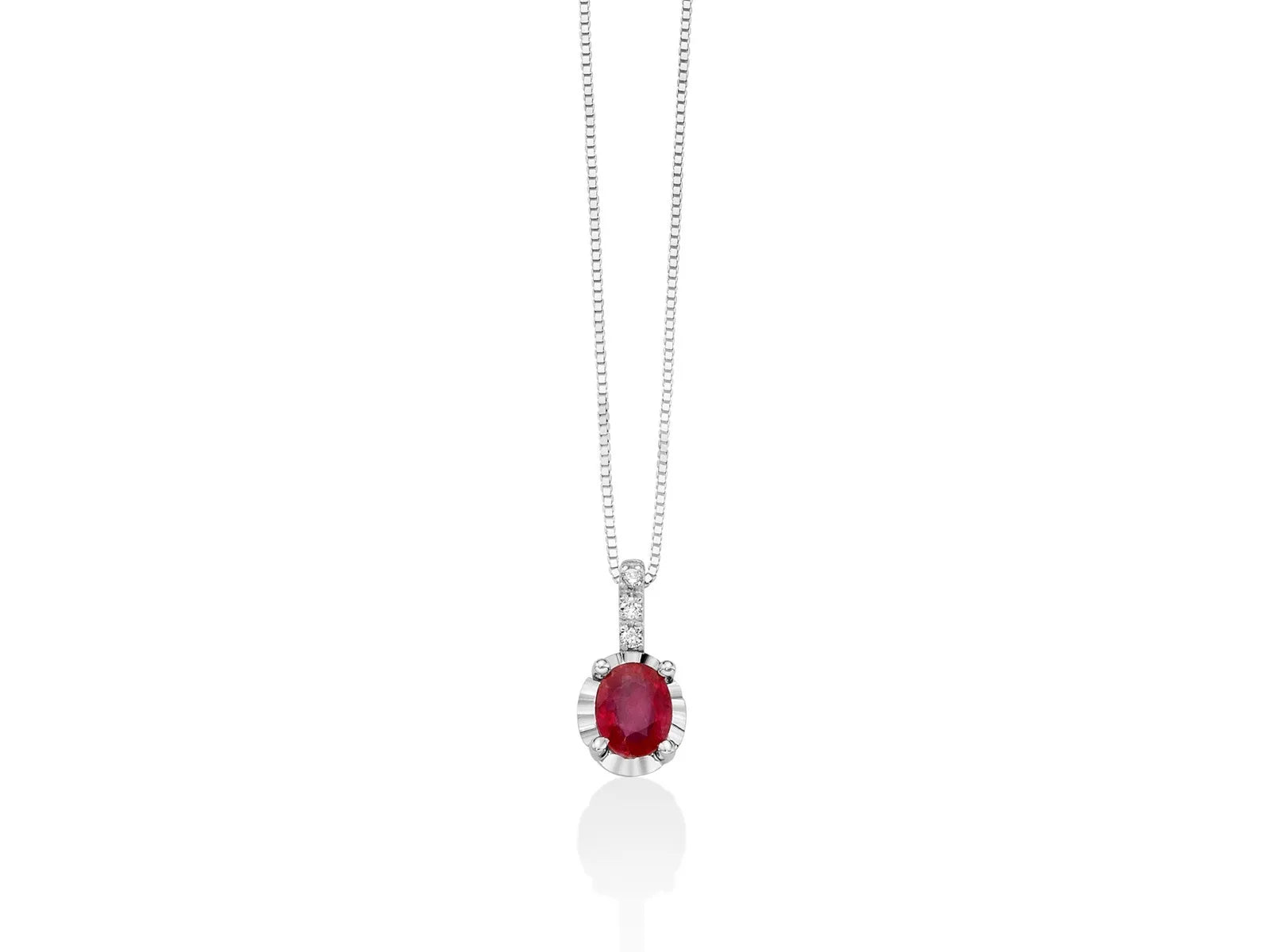 Collana Yukiko donna oro con rubino e diamanti CLD4195Y