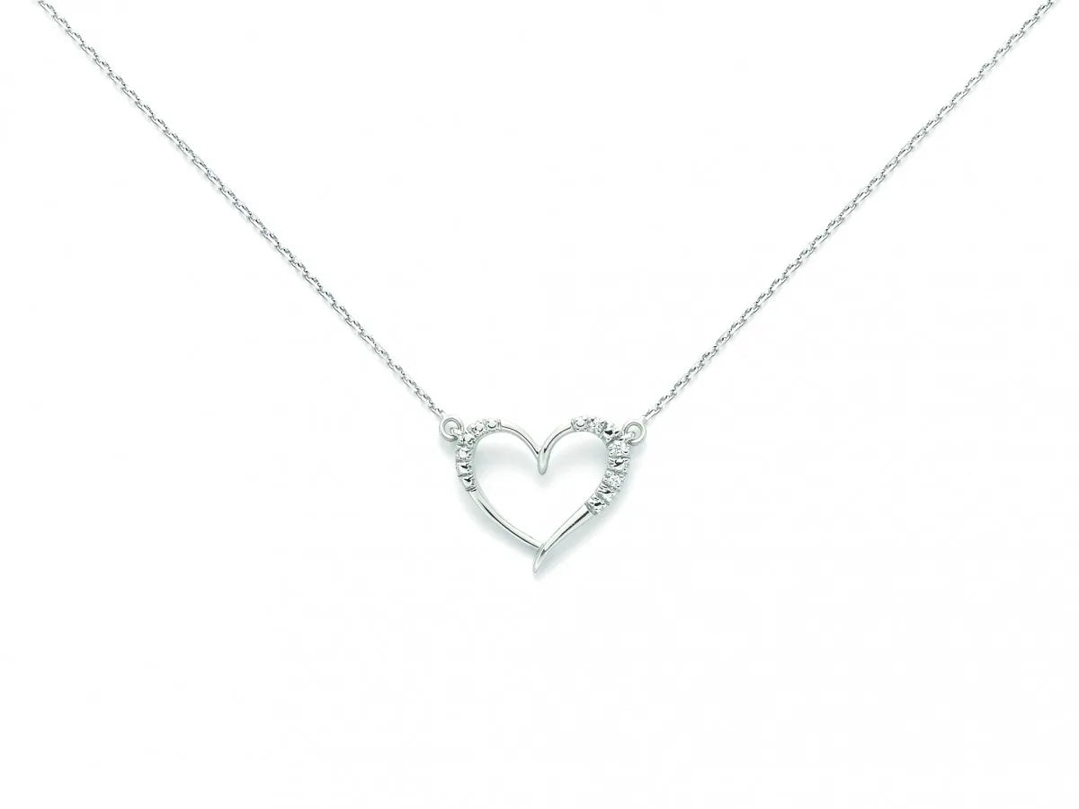 Collana Yukiko pendente cuore in oro e diamanti cld4257yx