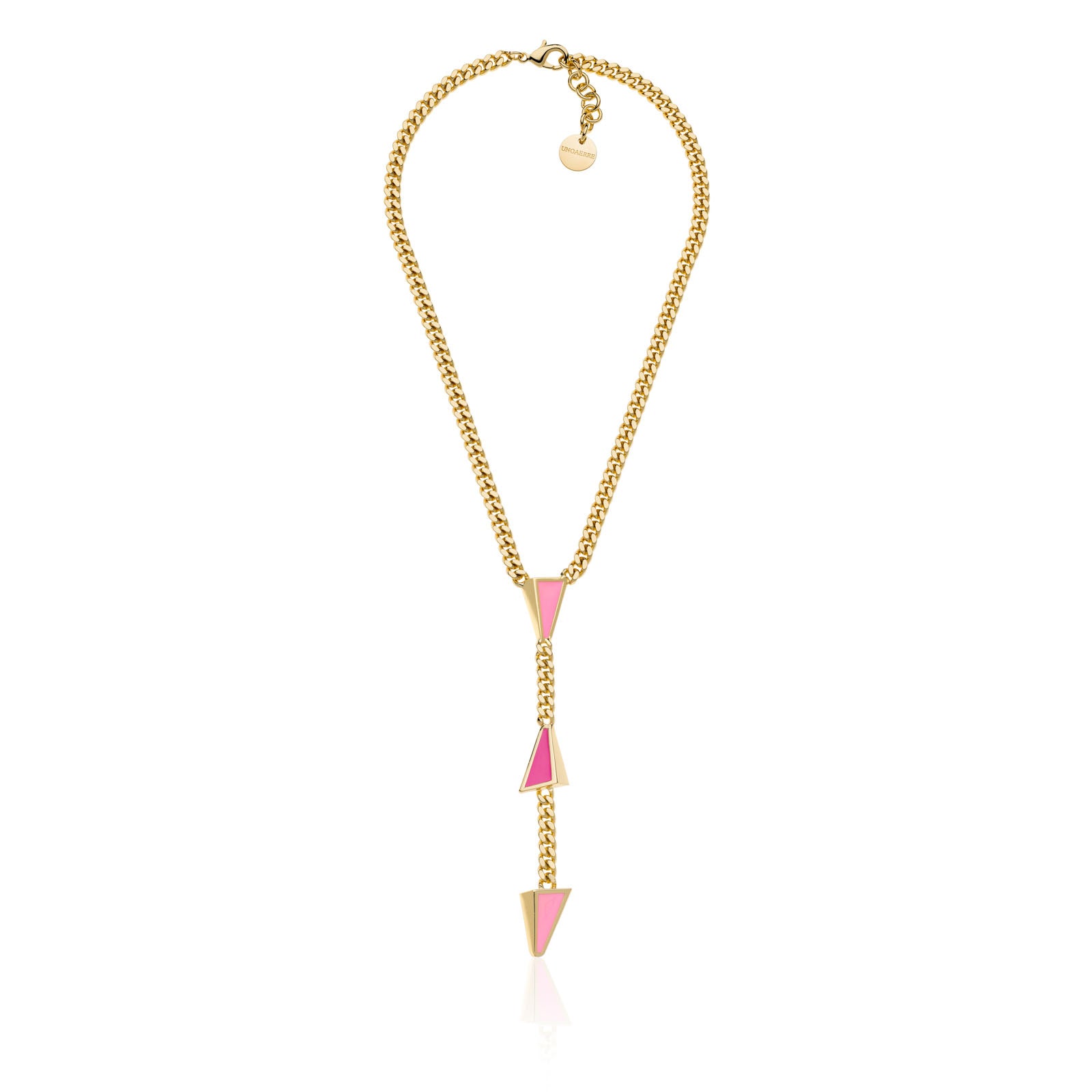 Y-Kette mit rosa Emaille Unoaerre Damen 2292