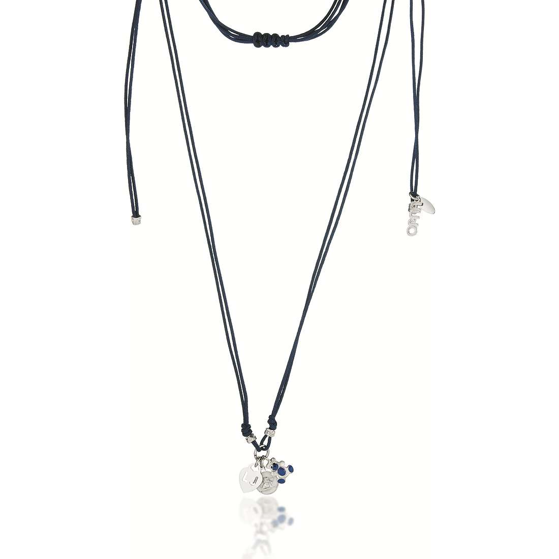 Collana argento bambino gioielli Liujo con orsetto blu blj073