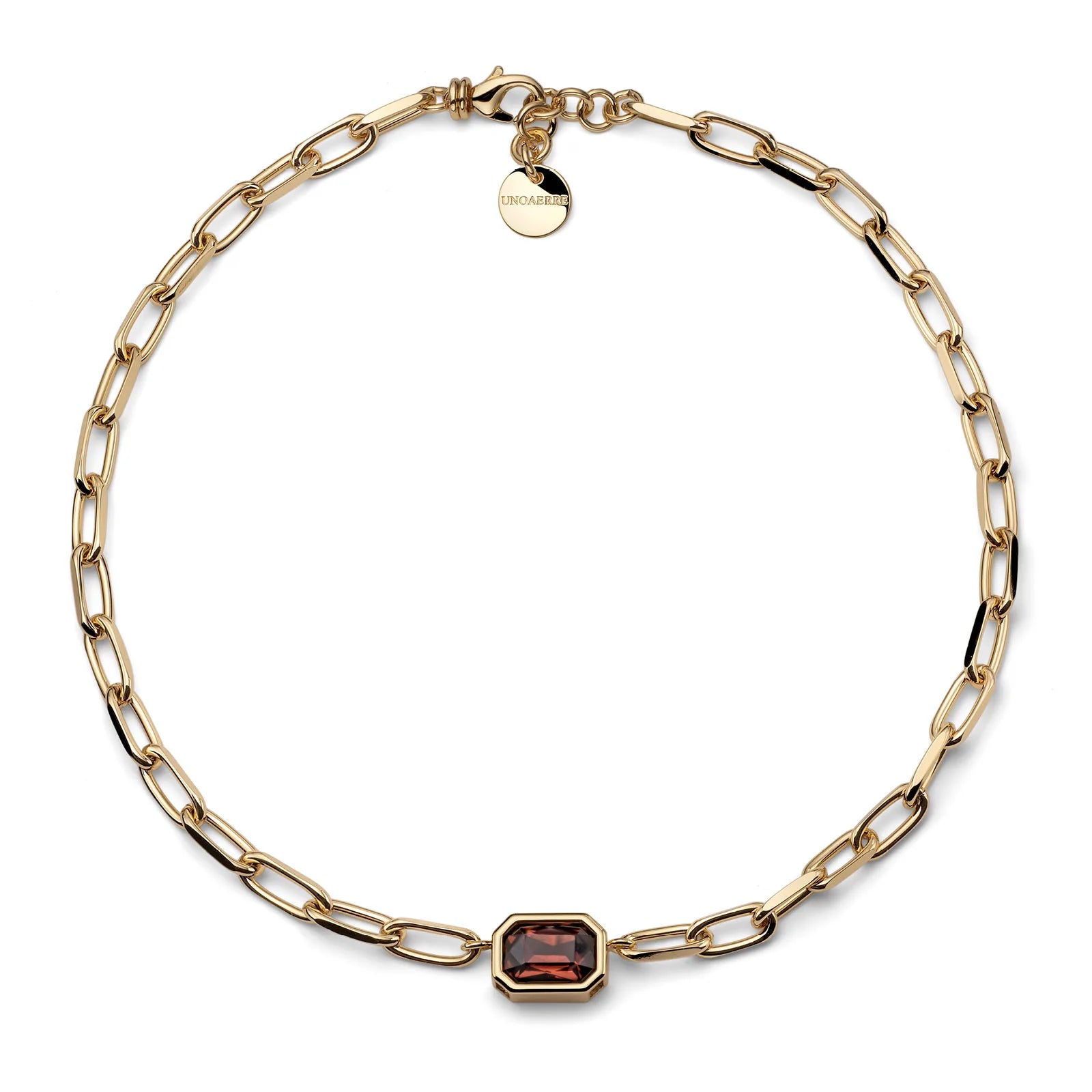 Unoaerre Damenkette Joya mit braunen Kristallen 2833