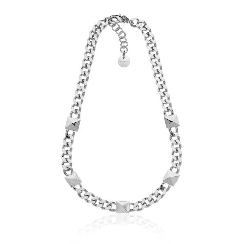 Collana catena grumetta argentata Unoaerre donna 2127
