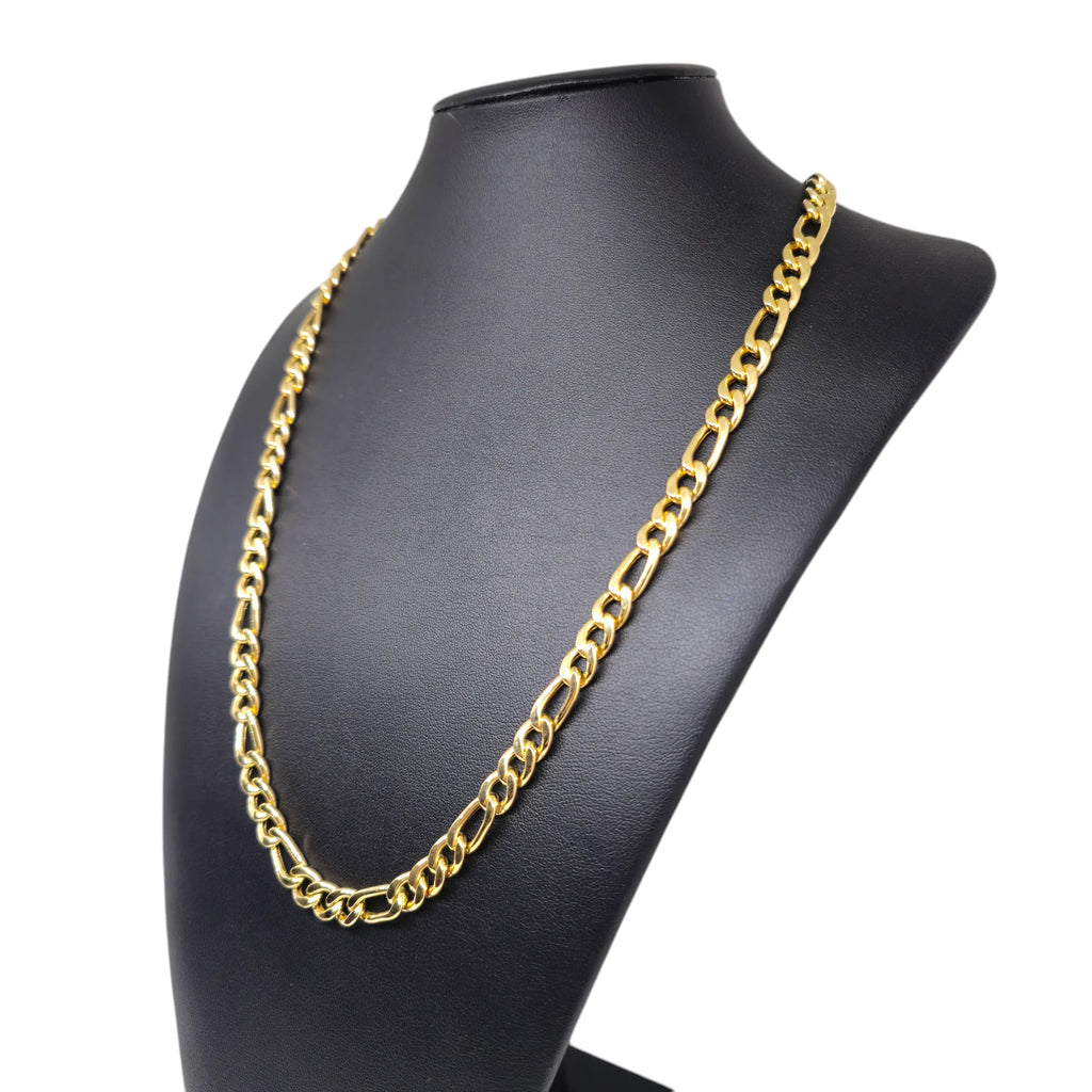 Klassische Halskette aus gemischter 18 Karat Goldkette, Unisex