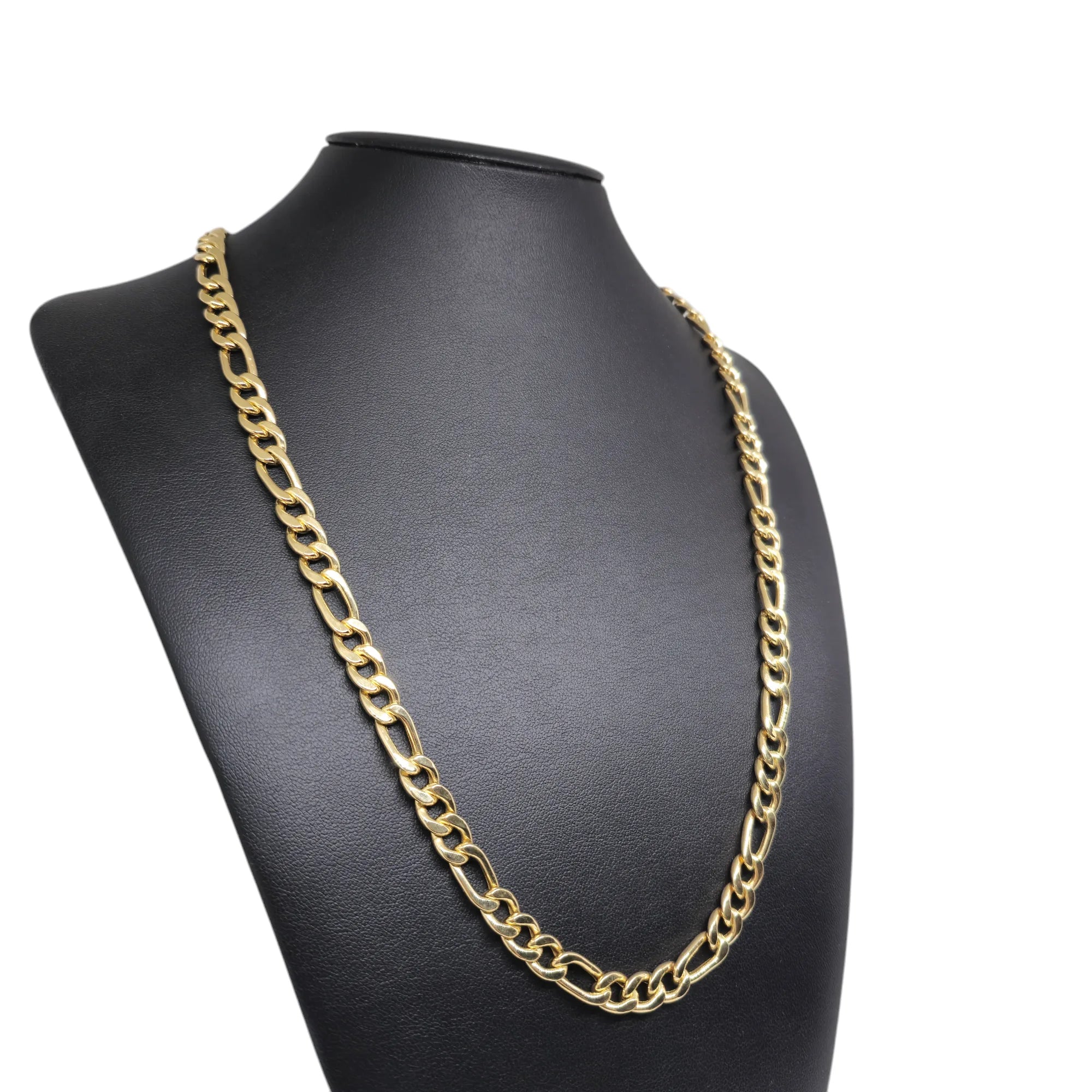 Klassische Halskette aus gemischter 18 Karat Goldkette, Unisex