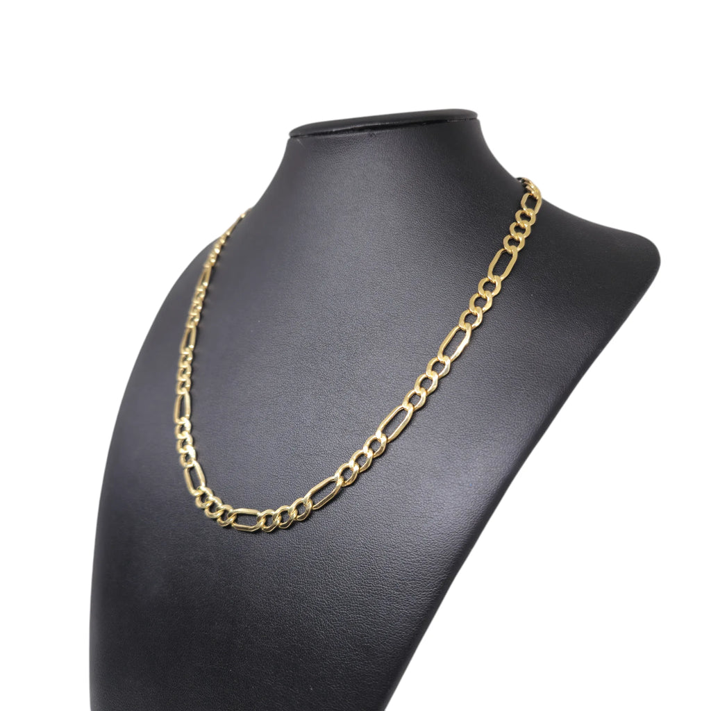 Klassische Halskette aus gemischter 18 Karat Goldkette, Unisex