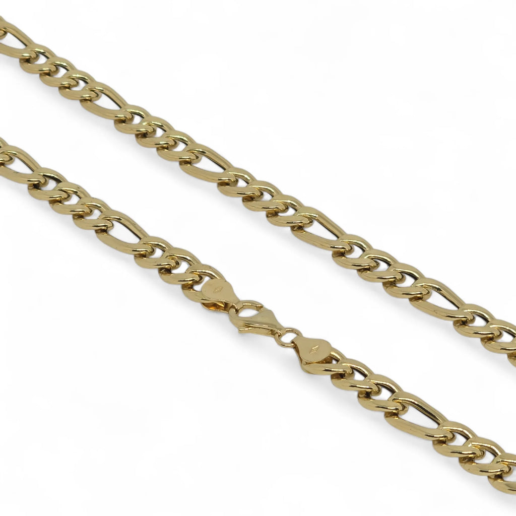 Klassische Halskette aus gemischter 18 Karat Goldkette, Unisex