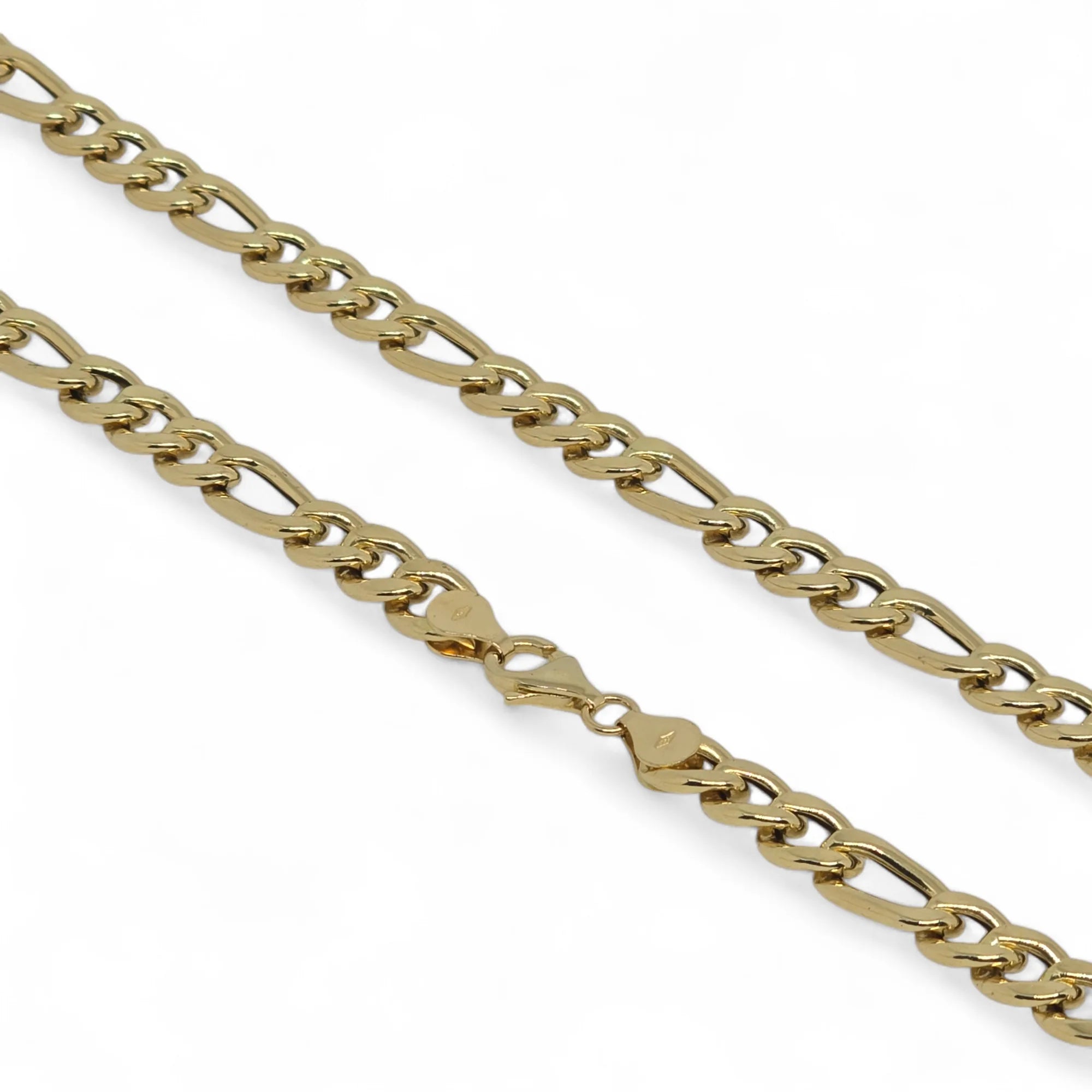 Klassische Halskette aus gemischter 18 Karat Goldkette, Unisex