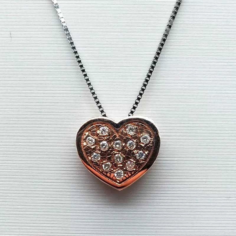 Collana con Cuore Rosè in Oro e Diamanti Donna Oro DHPF9417.005
