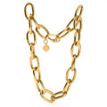 Collana con catena forzatina in bronzo dorato 1764 Unoaerre donna